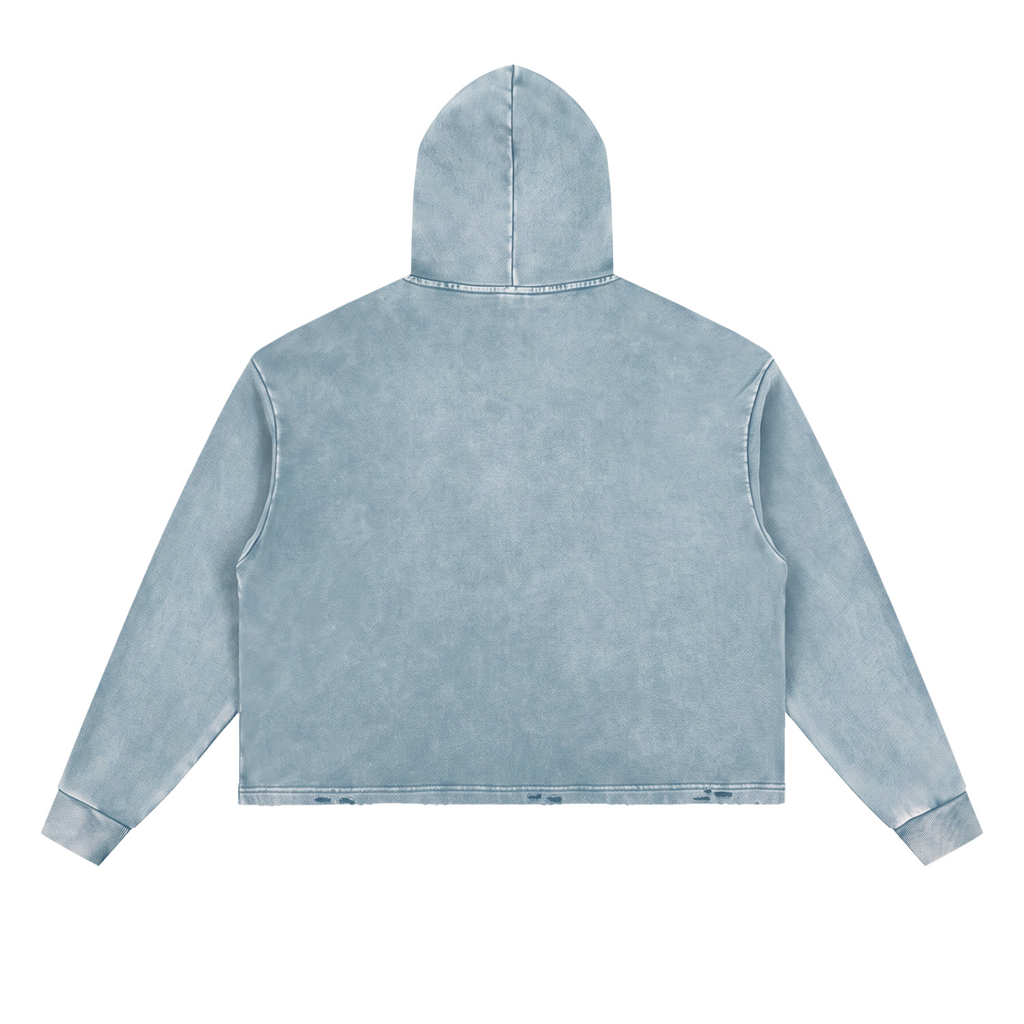 WR DRIP 509 rayed-Hem Hoodie