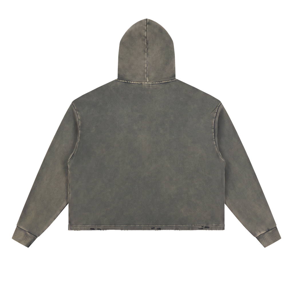 WR DRIP 509 rayed-Hem Hoodie