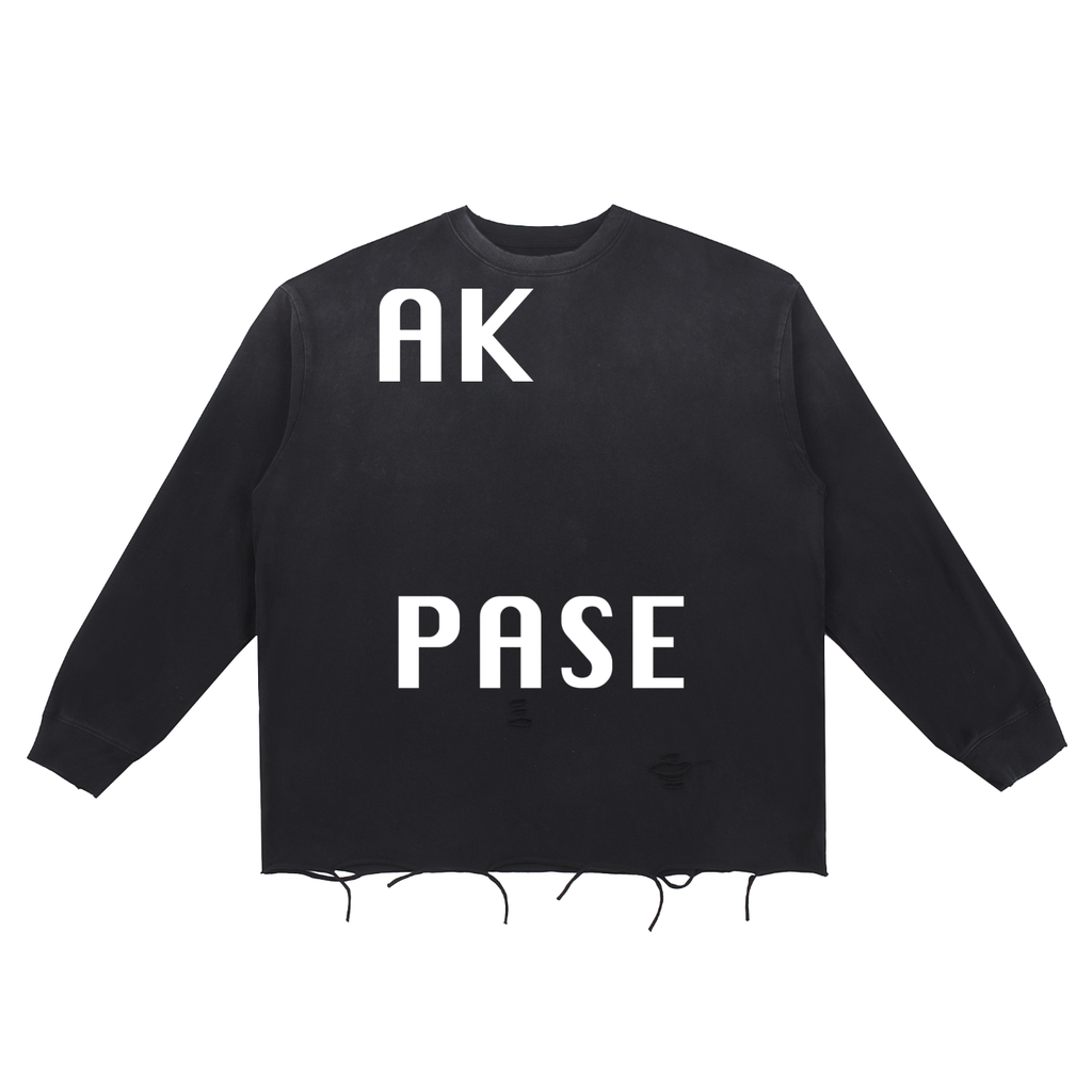 WR SNOW AK PASE Distressed Long-Sleeve