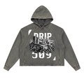 WR DRIP 509 rayed-Hem Hoodie